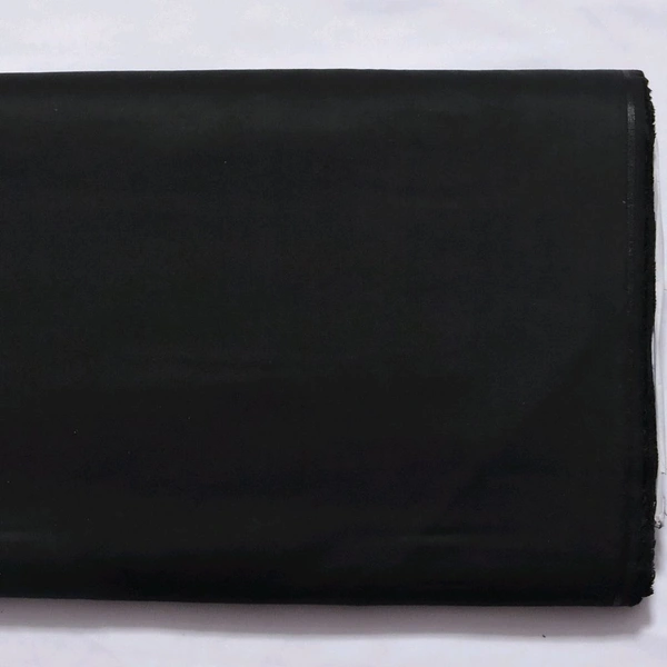 Shandaar Wears  Fabric Cotton Blend Black Plain Giza SW-105 - 0.25 Meter