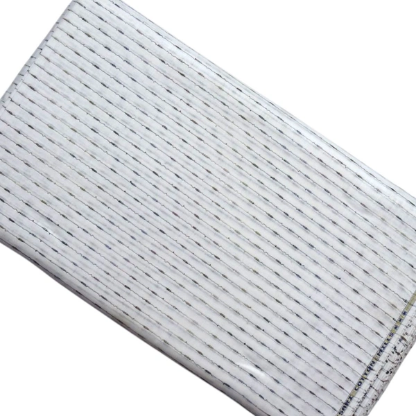 Shandaar Wears  Fabric Cotton  White Self SW-128 - 1 Meter