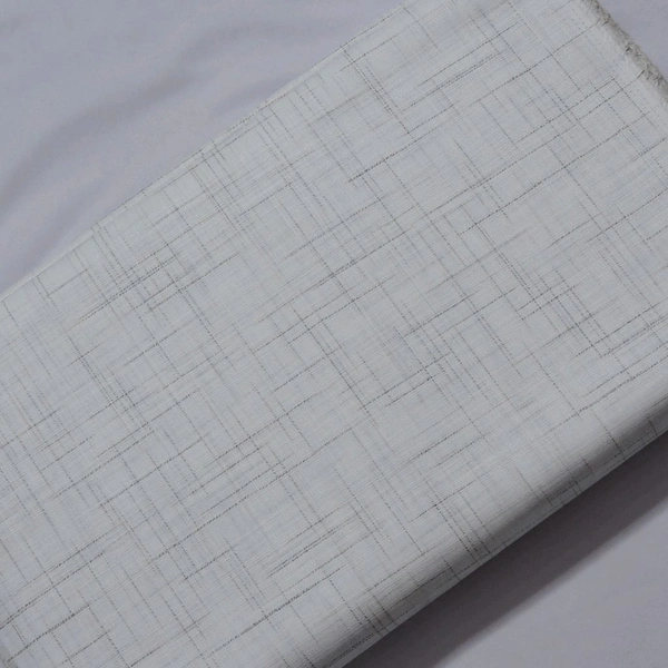 Shandaar Wears  Fabric Cotton  White Self SW-32 - 0.25 Meter