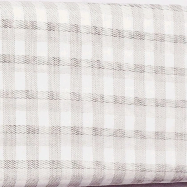 Shandaar Wears  Fabric Cotton White Brown Self Check SW-154 - 1 Meter