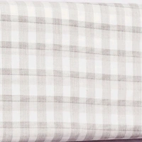 Shandaar Wears  Fabric Cotton White Brown Self Check SW-154 - 0.25 Meter