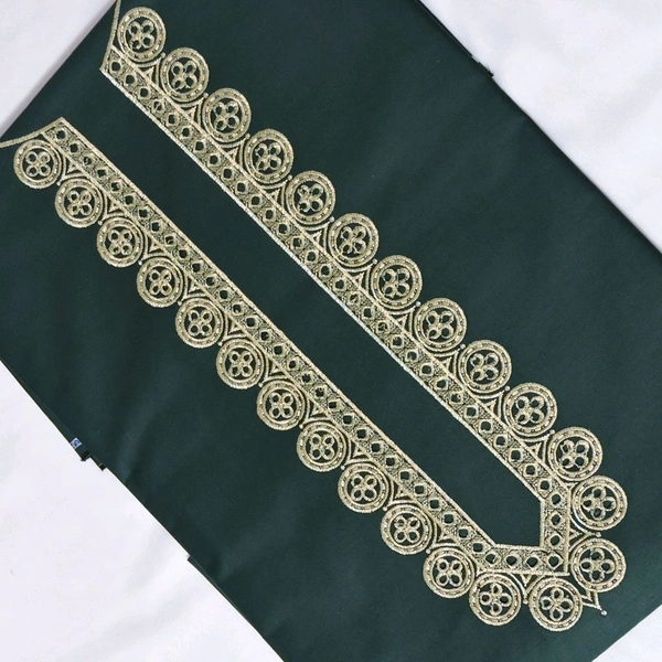 Shandaar Wears Fabric Cotton Neck Embroidery Kai Green SW-164