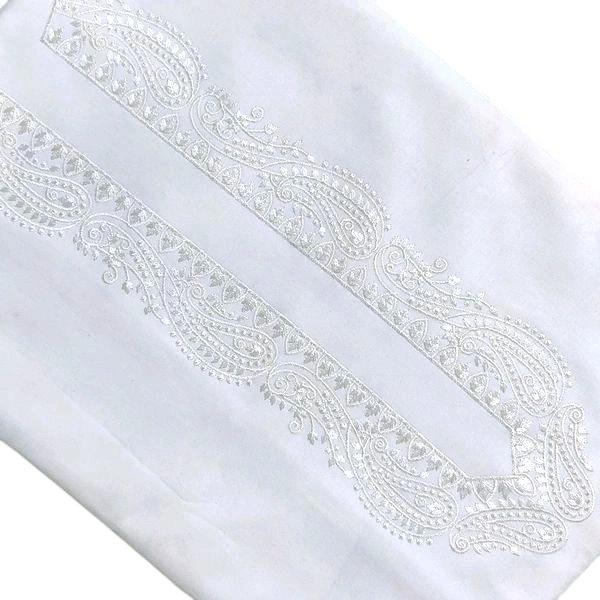 Shandaar Wears Fabric Cotton Neck Embroidery White SW-167