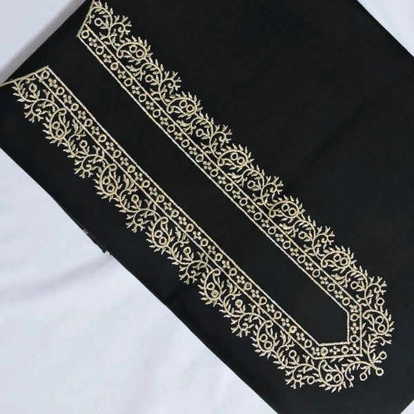 Shandaar Wears Fabric Cotton Neck Embroidery Black SW-171