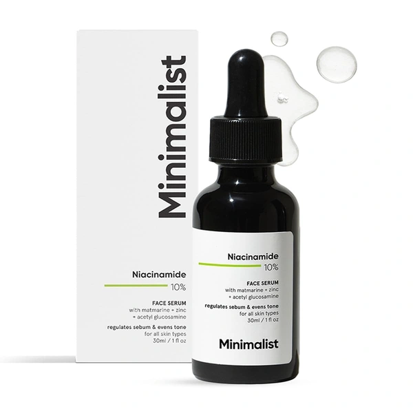 Minimalist 10% Niacinamide Face Serum 30ml | Oil Control & Anti-Acne with Zinc | Skin Clarifying Serum for Pore Care, Blemish Removal & Smooth Texture | For All Skin Types