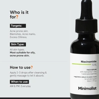 Minimalist 10% Niacinamide Face Serum 30ml | Oil Control & Anti-Acne with Zinc | Skin Clarifying Serum for Pore Care, Blemish Removal & Smooth Texture | For All Skin Types