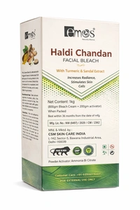 Emos Haldi Chandan Bleach Salon Pack1000g with Extract Haldi & Chandan | Face & Body Bleach for Men & Women | Brightening, Glow & Even Skin Tone