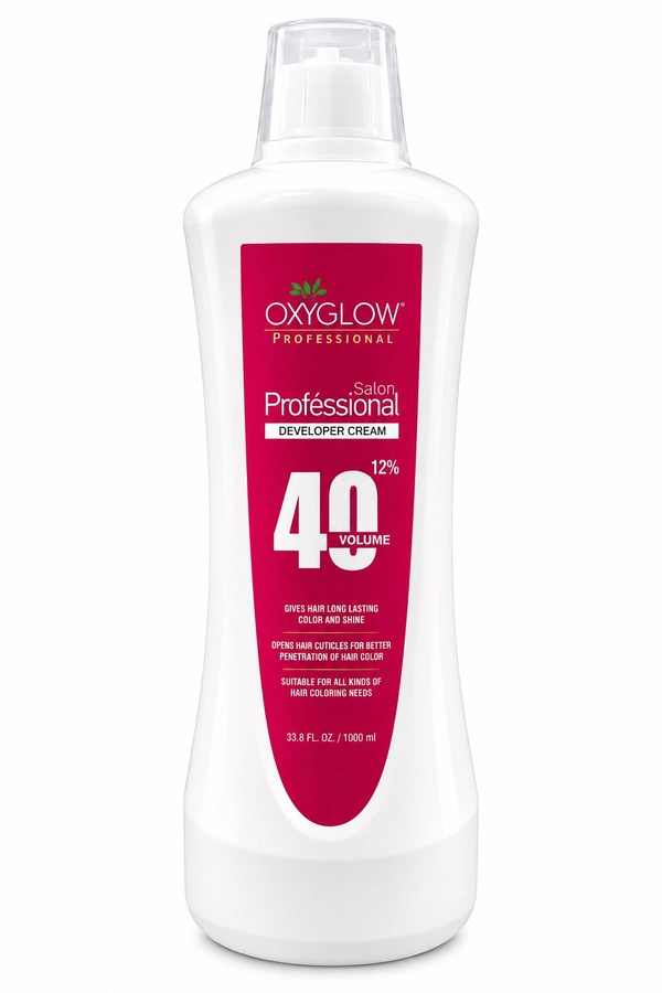 OxyGlow Herbals Professional Hair Developer 12% 1000ml | 40 Volume Cream Developer for Hair Coloring, Long-Lasting Color, Shine & Salon Results