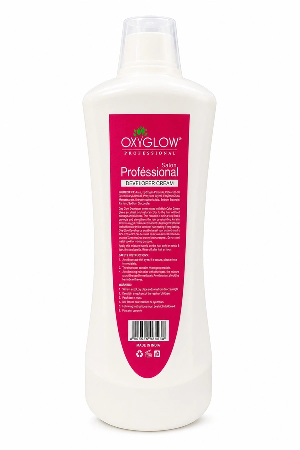 OxyGlow Herbals Professional Hair Developer 12% 1000ml | 40 Volume Cream Developer for Hair Coloring, Long-Lasting Color, Shine & Salon Results