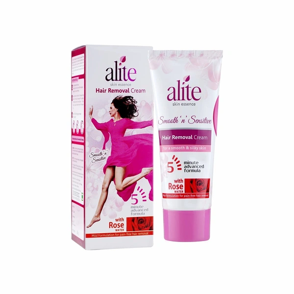 Alite Hair Removal Cream for Women - Combo Pack (2 x 60g) with Rose Water | Advanced 5-Minute Formula for Gentle & Pain-Free Hair Removal | Mild & Effective Hair Remover Cream"