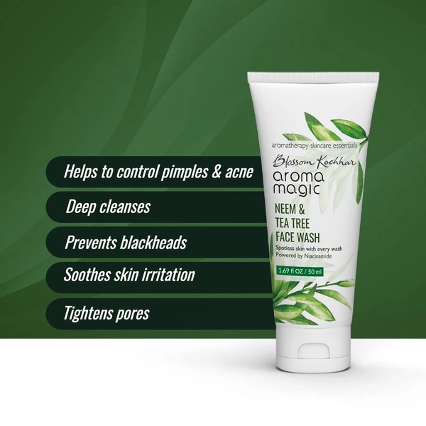 Aroma Magic Neem And Tea Tree Face Wash (PWRD by Niacinamide) - 100 ml