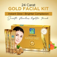 Asta Berry 24-Carat Gold Mini Facial Kit  | 5-Step Luxury Facial | 24-Carat Gold Dust | Radiant  Youthful Skin | Brightens, Nourishes & Reduces Signs of Aging & Improves Skin Tone.