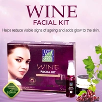 Asta Berry Wine Facial Kit 270ml | Antioxidant-Rich Formula with Grape Extract | Almond Oil & Shea Butter to Reduce Signs of Aging | Nourish & Brighten Skin