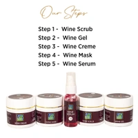 Asta Berry Wine Facial Kit 270ml | Antioxidant-Rich Formula with Grape Extract | Almond Oil & Shea Butter to Reduce Signs of Aging | Nourish & Brighten Skin