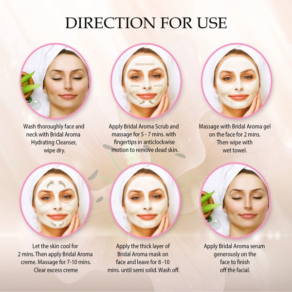 Asta Berry Astaberry Bridal Aroma Facial Kit  36g 6-Step Pack of 12 Facial | Perfect Pre-Wedding Skin Care | Enriched with Natural Ingredients for Glowing, Radiant, and Nourished Skin | Suitable for All Skin Types