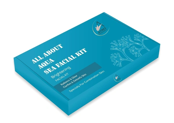 Ayeres Ayres Professional All About Aqua Sea Monodose Brightening Facial Kit | Radiance & Glow | Clarifies & Detoxifies Skin | Deep Hydration | Firms & Revitalizes