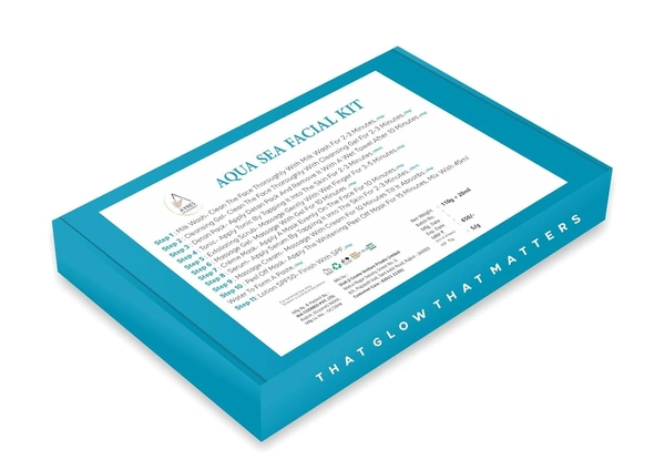 Ayeres Ayres Professional All About Aqua Sea Monodose Brightening Facial Kit | Radiance & Glow | Clarifies & Detoxifies Skin | Deep Hydration | Firms & Revitalizes