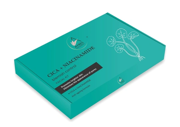 Ayeres Ayres Professional Monodose Cica+Niacinamide Facial Kit with Blemish control | Anti-ageing formula | Promote Brighter skin| Minimises the appearance of pares