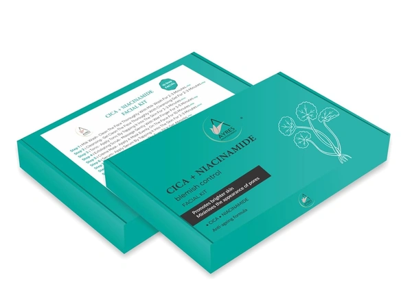 Ayeres Ayres Professional Monodose Cica+Niacinamide Facial Kit with Blemish control | Anti-ageing formula | Promote Brighter skin| Minimises the appearance of pares