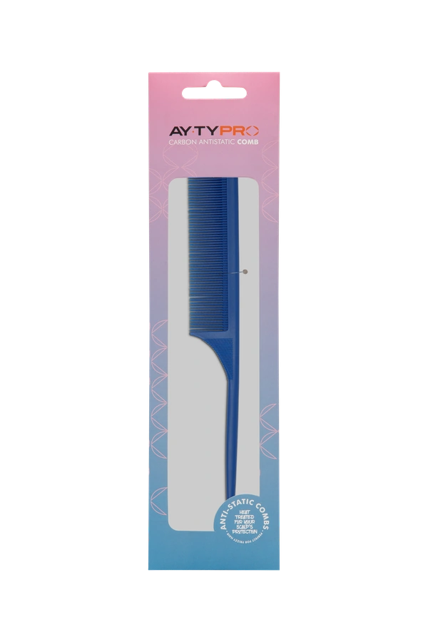 AYTY PRO Carbon Comb 06100 | Premium Antistatic Carbon Fiber Hair Comb with Rounded Teeth | Lightweight, Durable, & Ideal for Professional & Home Use