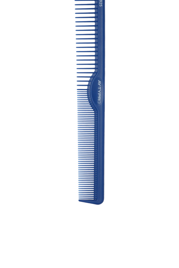 AYTY PRO Carbon Comb 06925 Blue | Lightweight, Antistatic Cutting Comb with Pintail Design | Heat-Resistant Carbon Fiber | Precise Styling & Section