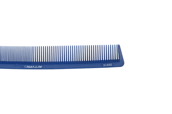 AYTY PRO Carbon Comb 6910 Blue | Lightweight, Antistatic Tail Comb with Pintail Design | Heat-Resistant Carbon Fiber | Precise Styling & Section