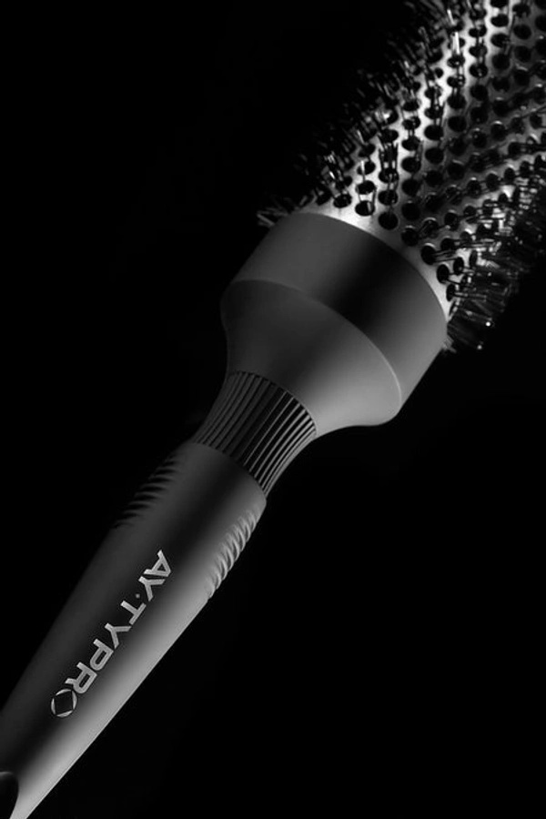 AYTY Pro AYTY PRO Ceramic Thermal Brush 33mm with Nylon Bristle | Professional Round Brush for Smooth Blowouts | Volume & Curls | Anti-Slip Grip |For All Hair Types