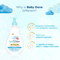 Dove Baby Dove Rich Moisture Body wash Sampoo 400ml with 100% Skin-Natural Nutrients | Hypoallergenic, Tear-Free, Paraben-Free | Gentle Care for Newborn & Sensitive Skin