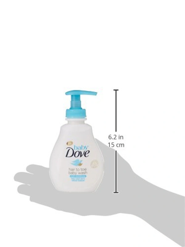 Dove Baby Dove Rich Moisture Hypoallergenic  Body Wash 200ml with 100% Skin-Natural Nutrients | Tear-Free, pH Balanced, Paraben-Free | Gentle Care for Newborn & Sensitive Skin