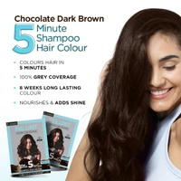 Bblunt Chocolate Dark Brown 5-Minute Shampoo Hair Colour 100ml | Nourished & Shine Hair| Quick, Long-Lasting Colour | 100% Covers Grey & Adds Shine | Easy & Mess-Free Application