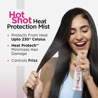 Bblunt BBLUNT Hot Shot Heat Protection Hair Mist - 150ml | With Pro - Vitamin B5 & Grape Seed Oil | Frizz Control Hair Mist | Protect Hair from Heat Damage | Sulphate & Paraben Free | Designed for Indian Hair