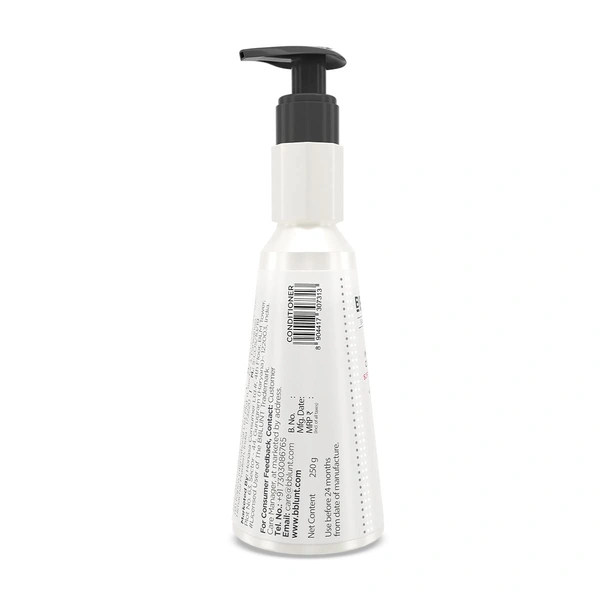 Bblunt Intese Shine Conditioner, 250gm | Softens, Smoothens & Adds Shine with Rice & Silk Protein | Reduces Hair Fall by 93% | Sulfate & Paraben-Free