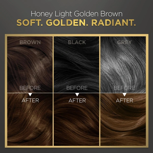 Bblunt BBLUNT Salon Secret High Shine Conditioning Hair Colour Honey Light Golden Brown 5.32 | With MaliPeptide BondTech� | No Ammonia, 100% Grey Coverage, Long Lasting | Salon-Like Shine at Home