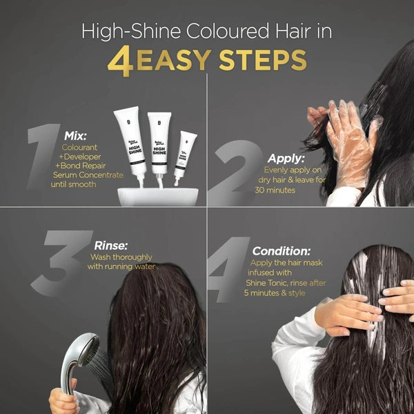 Bblunt BBLUNT Salon Secret High Shine Conditioning Hair Colour Honey Light Golden Brown 5.32 | With MaliPeptide BondTech� | No Ammonia, 100% Grey Coverage, Long Lasting | Salon-Like Shine at Home