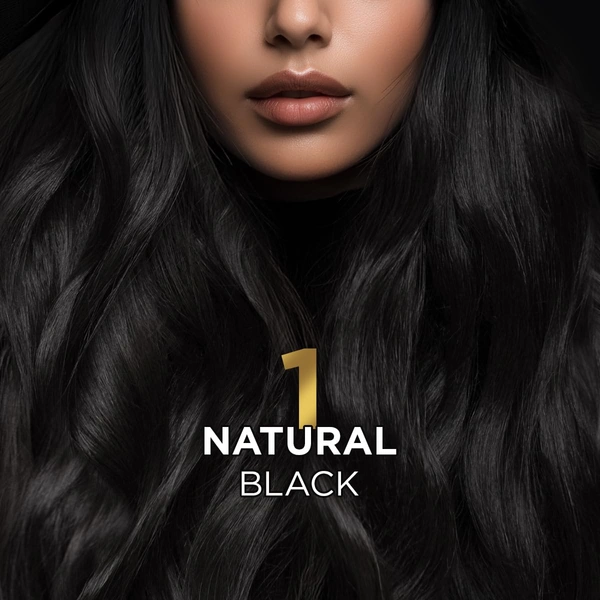 Bblunt BBLUNT Salon Secret High Shine Conditioning Hair Colour Natural Black 1 | With MaliPeptide BondTech� | No Ammonia, 100% Grey Coverage, Long Lasting Colour | Salon Shine at Home