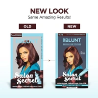 Bblunt Salon Secret High Shine Creme Hair Colour 100g| Mahogany Reddish Brown | Ammonia-Free | Long-Lasting |8ml Shine Tonic for Salon-Like Glossy Hair