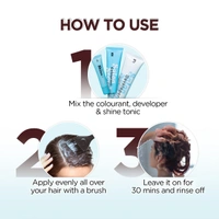 Bblunt Salon Secret High Shine Creme Hair Colour 100g| Mahogany Reddish Brown | Ammonia-Free | Long-Lasting |8ml Shine Tonic for Salon-Like Glossy Hair