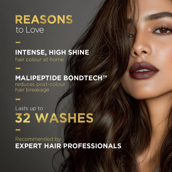Bblunt BBLUNT Salon Secret High Shine Hair Colour | Chocolate Dark Brown 3 | With MaliPeptide BondTech� | No Ammonia | 100% Grey Coverage | Long Lasting | Salon-Like Shine at Home