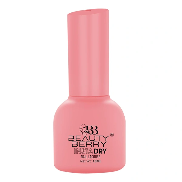 Beauty Berry Insta Dry Nail Lacquer Blushing Bride 26 - 13ml | Quick-Dry & Long-Lasting | High Shine & Smooth Application | Elegant Pink Shade for Sophisticated Nails?