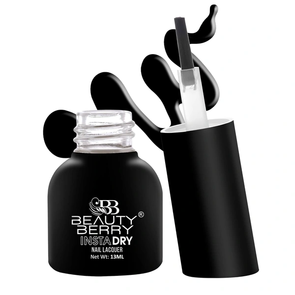 Beauty Berry Insta Dry Nail Lacquer Enchanted 49 - 13ml | Quick-Dry & Long-Lasting | High Shine & Smooth Application | Mystical Mauve Shade for Elegant Nails