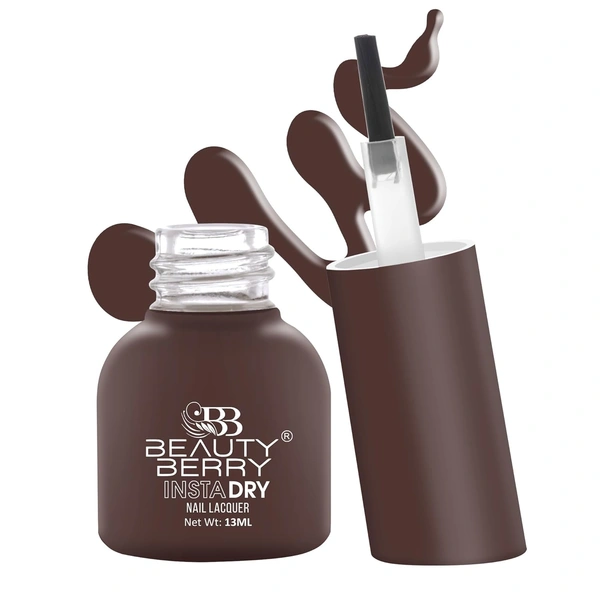 Beauty Berry Insta Dry Nail Lacquer Gem 61 - 13ml | Quick-Dry & Long-Lasting | High Shine & Smooth Application | Sparkling Gemstone Shade for Elegant Nails
