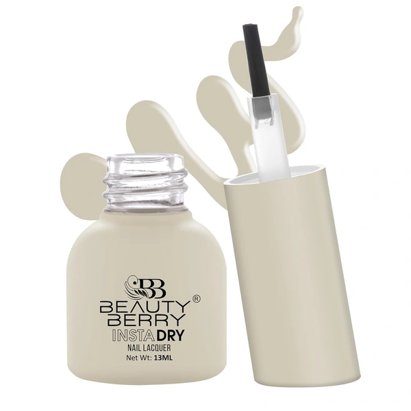 Beauty Berry Insta Dry Nail Lacquer Lavender Dust 17 - 13ml | Quick-Dry & Long-Lasting | High Shine & Smooth Application | Soft Lavender Shade for Elegant Nails?
