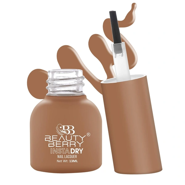 Beauty Berry Insta Dry Nail Lacquer Mud Room 14 - 13ml | Quick-Dry & Long-Lasting | High Shine & Smooth Application | Elegant Taupe Shade for Sophisticated Nails?