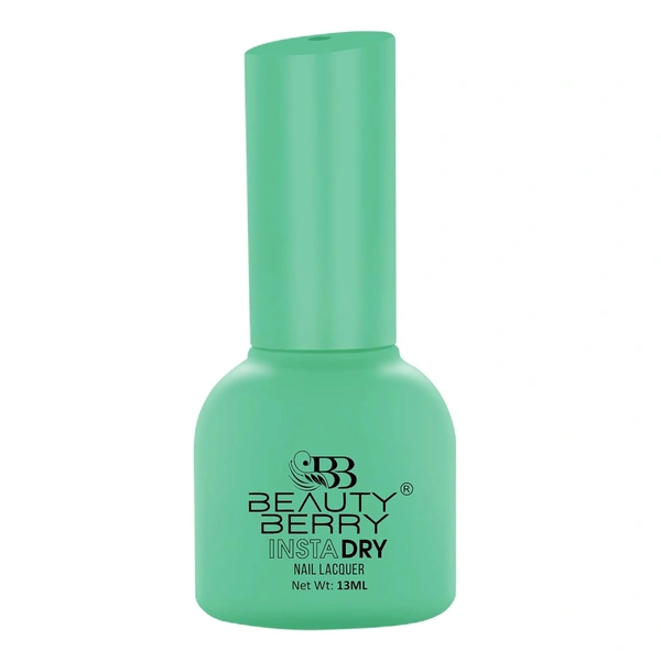 Beauty Berry Insta Dry Nail Lacquer Summer Grass 52 - 13ml | Quick-Dry & Long-Lasting | High Shine & Smooth Application | Fresh Green Shade for Elegant Nails