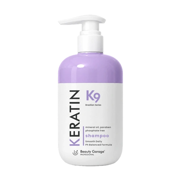 Beauty Garage Keratin Smooth Daily Shampoo 300ml | Mineral Oil, Paraben & Phosphate Free Shampoo | pH Balanced Formula for Smooth, Healthy Hair