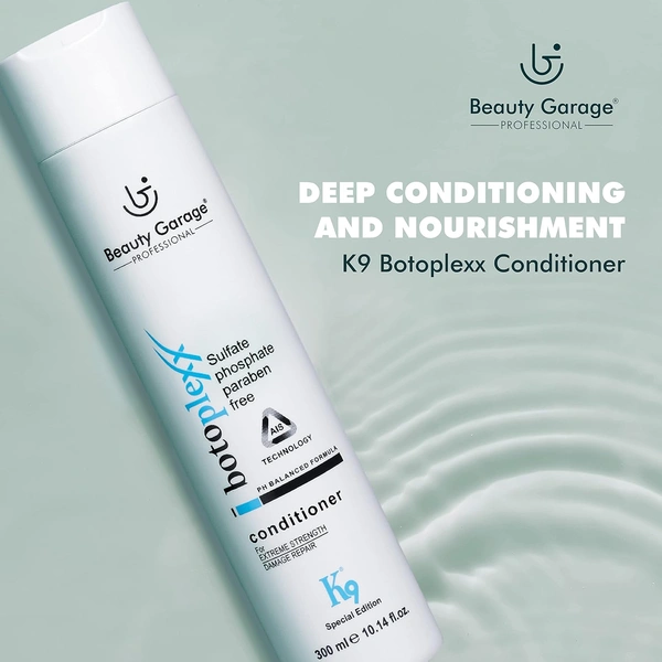 Beauty Garage Professional K9 Botoplexx Conditioner | Nourish & Strengthen Hair | Sulphat , Phosphate , Paraben Free | Salon-Quality Shine & Softness | Get Smooth, Frizz-Free Hair | Damage Repair | 300ml