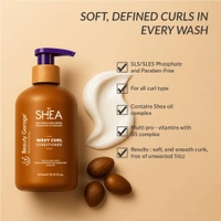 Beauty Garage Shea Retention Wavy Curl Conditioner 300ml | Curl Defining Conditioner for Wavy, Curly & Frizzy Hair | Hydration, Softness & Frizz Control