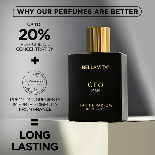 Bella Vita CEO Man Eau De Parfum, 100 ml | Long Lasting Premium EDP Fragrance