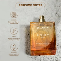Bella Vita Honey Oud Eau De Luxury Parfum, 100 ml | Long Lasting Premium EDP Fragrance