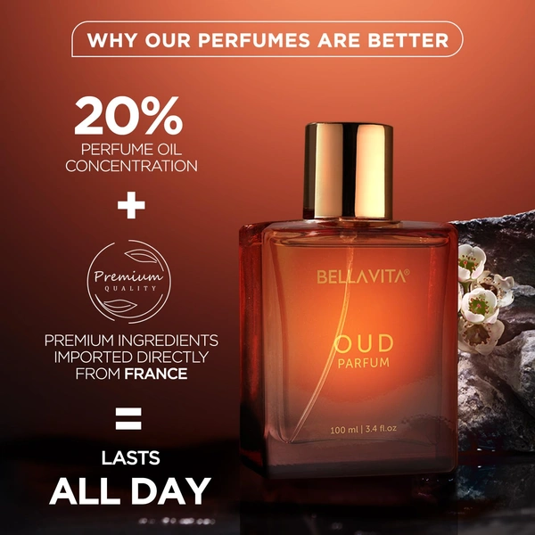 Bella Vita Oud Parfume Intense Unisex Perfume, 100 ml | Long Lasting Premium EDP Fragrance